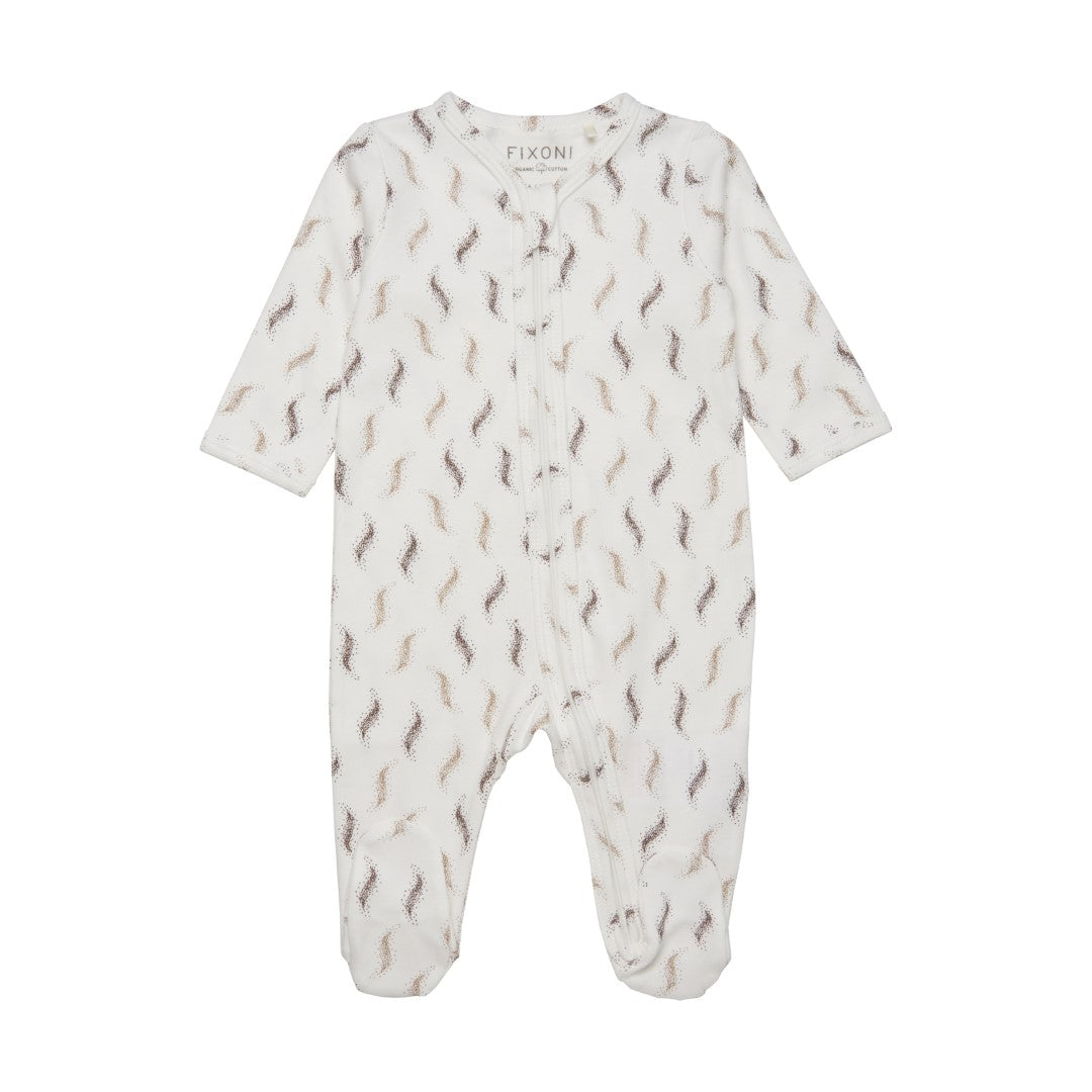 Fixoni - Pyjama à zip blanc
