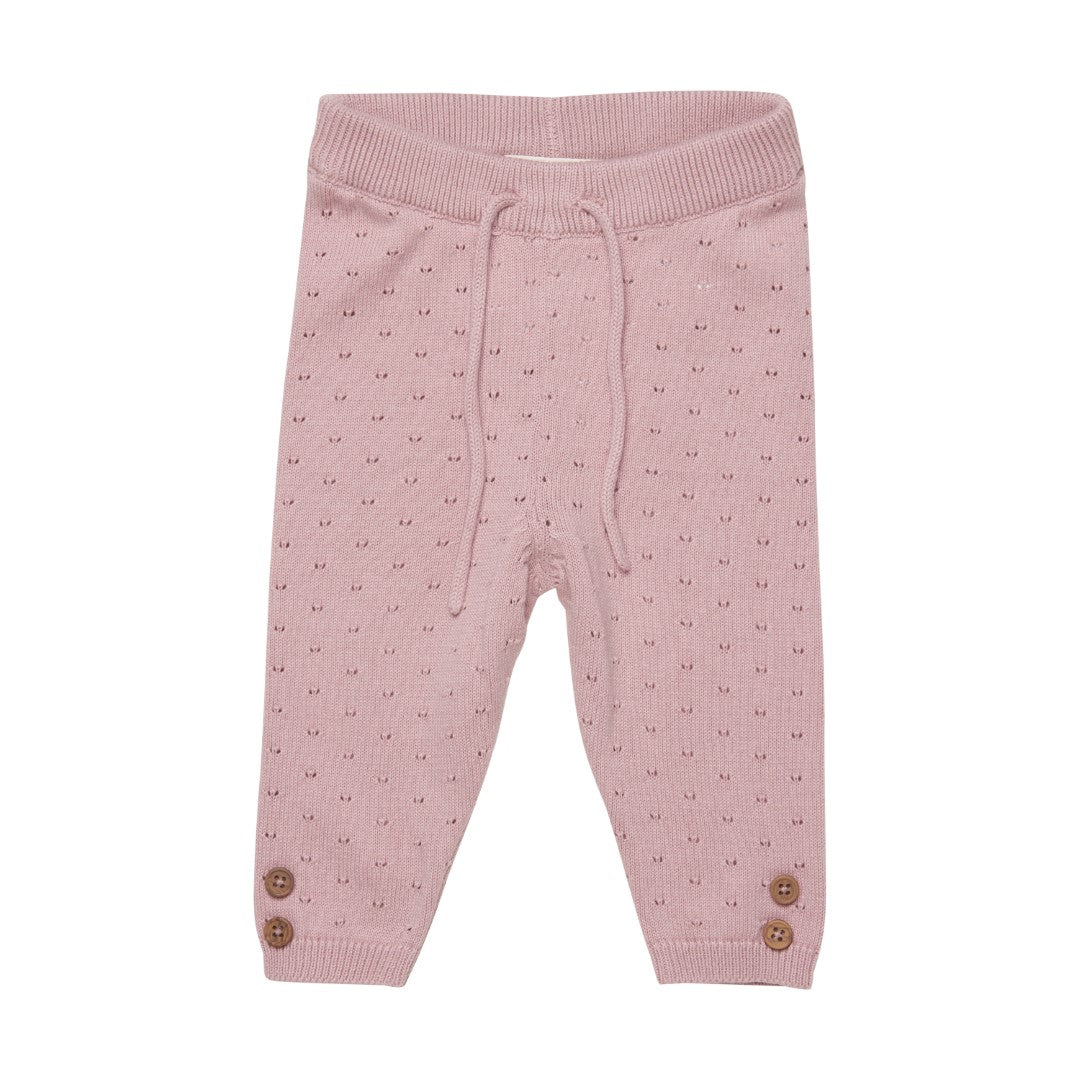 Fixoni - Pantalon en tricot rose,6,9 et 18 mois